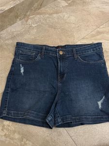 Denim Distressed Shorts