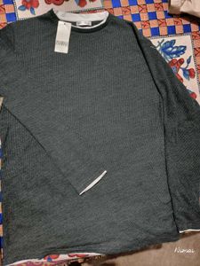 Zara Gray Long Sleeve Tshirt