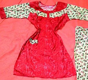 Cotton Night Dress Set