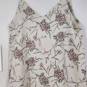 Floral Beige Midi Dress