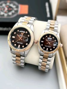 ROLEX COUPLE WATCH DAY DATE WORKING PREMIUM QUALIT
