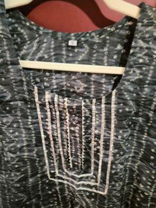 Elegant Black Printed Kurta