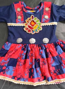 Traditional Style Baby Frock with Embellishments