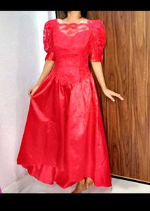 Luxe Bright Red Engagement Princess Dress 👗