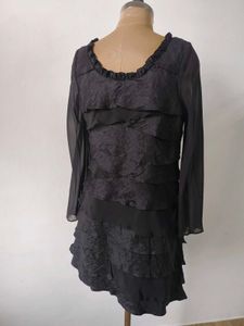 Black Ruffled Party Dress