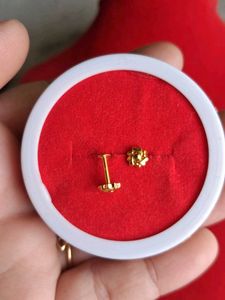 Gold Flower Stud Earrings