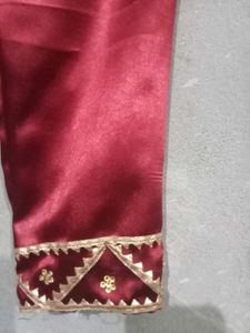 Marron Satin Salwar Suit