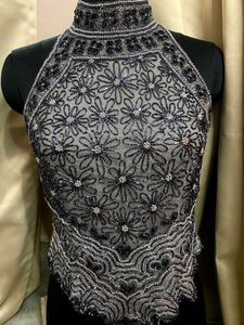 Rhinestone Party Wedding Top Halter