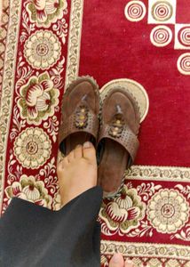 Handcrafted Brown Ethnic Kolhapuri Chappals