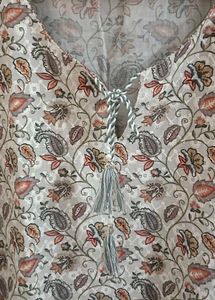 Off White Embroidered Kurti