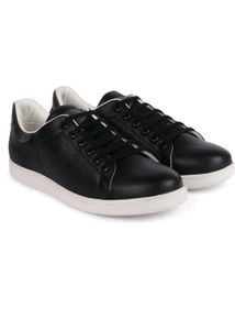 Stylish Black Leather Sneakers(UK 9 Only)