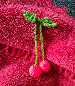 Handmade Crochet CherryKeychain for Girls |Cute Ba