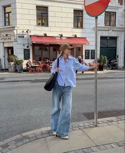 H&amp;M Y2k Pintresty 🌸 Sky Blue Shirt