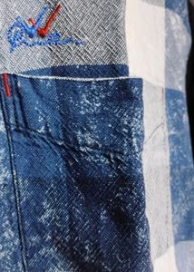 SIZE - 40in&#34;L Men&#39;s Blue&amp;White Check Shirt