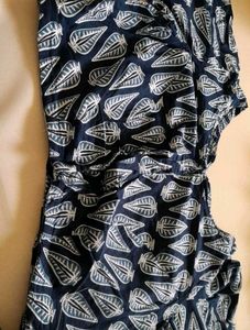 Blue kalkari Boat Neck Blouse