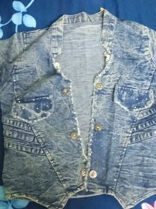 Denim Jacket with Embellishments