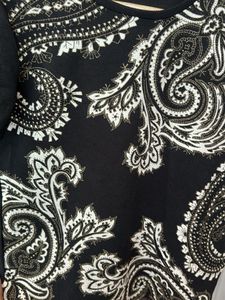 Paisley Print Black T-Shirt