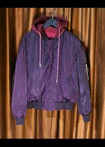Reversible Hooded Jacket Size 48 inches with Multi