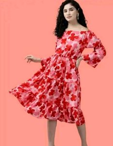 Floral Print Tiered Dress
