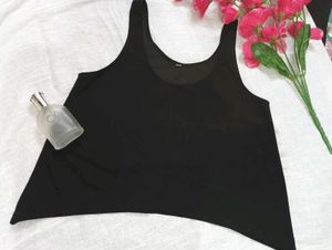 Black Cropped Tank Top