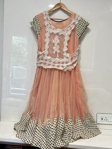 Ethnic Dress With Attached Crotia Jacket