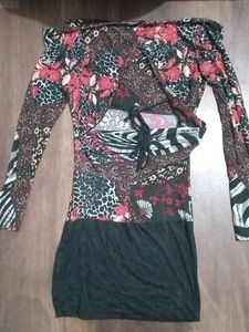 Patchwork Print Dress