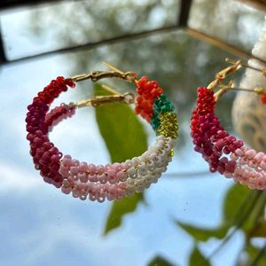 Handmade Colourful Blast Hoops 🥀