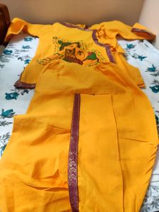 Krishna Yellow Dress for kids with Mukut and Flute