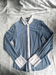 Blue Slim-fit Formal Shirt