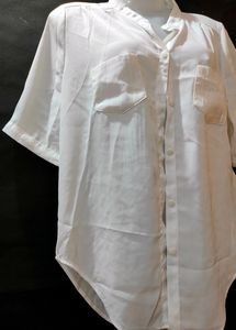 High Low Semi Transparent White Shirt