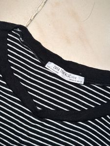 Striped Black Tee