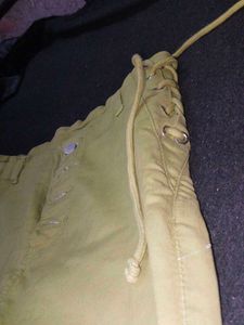 Unique Lace-Up Khaki Pants