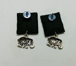4 Pair Of Handmade Fabric Studs And 2 Fabri Rings