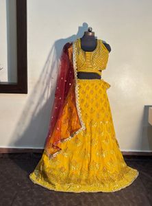 Yellow Embellished Lehenga Choli Set