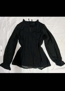 Elegant Black Sheer Blouse