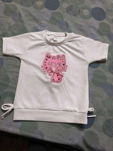 Beautiful White Party Top For 8-10 Years Girl