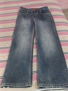Vintage Wide Leg Denim Jeans
