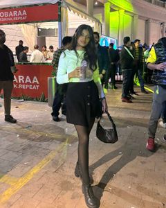 Black Corduroy Mini Skirt