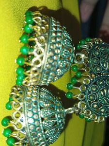 Green Latest Fancy Jhumka