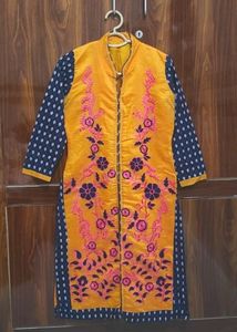 Mustard Colour Festive Wear Kurti