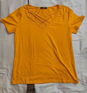 Women Crisscross Neck Top