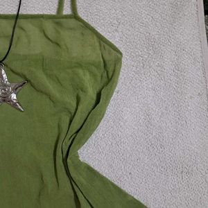 Y2k vintage Green Sheer Cami Top