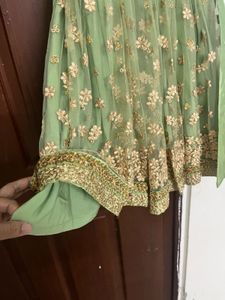 Green Embroidered Dress