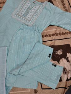 Trendy Women Embroidered Kurti, Pant &amp; Dupatta Set