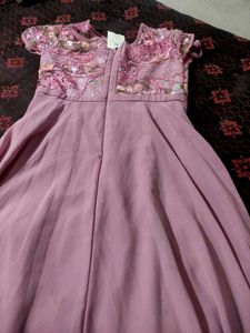 Miss Chase Georgette Fit and Flare Maxi Dress