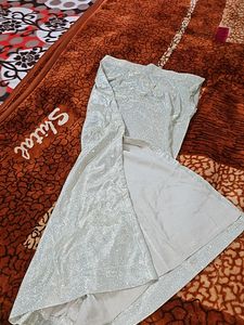 SilverrMetallic Lurex Fabric With Glitter