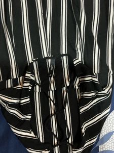 Black and white striped jumpsuit Rio,one piece - S