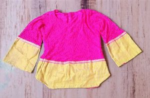 Pink & Gold Colour Top