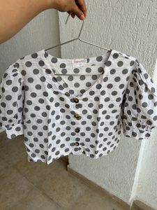 Westside Polka Dots Crop Top
