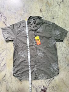 Leaf Print Casual Shirt